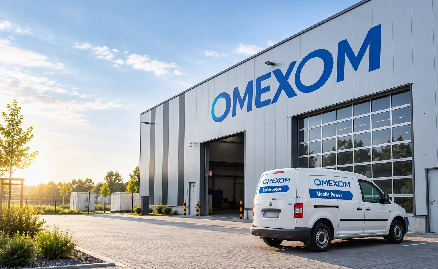 Eingang Halle Omexom Mobile Power