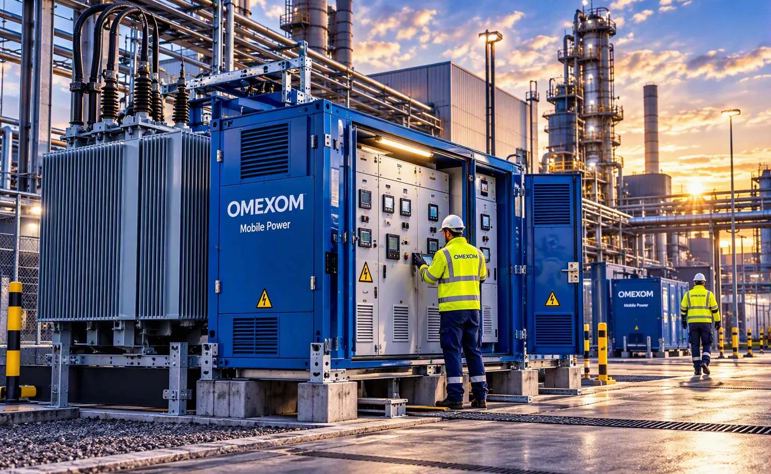 Transformator Trafo MIttelspannung Omexom Mobile Power