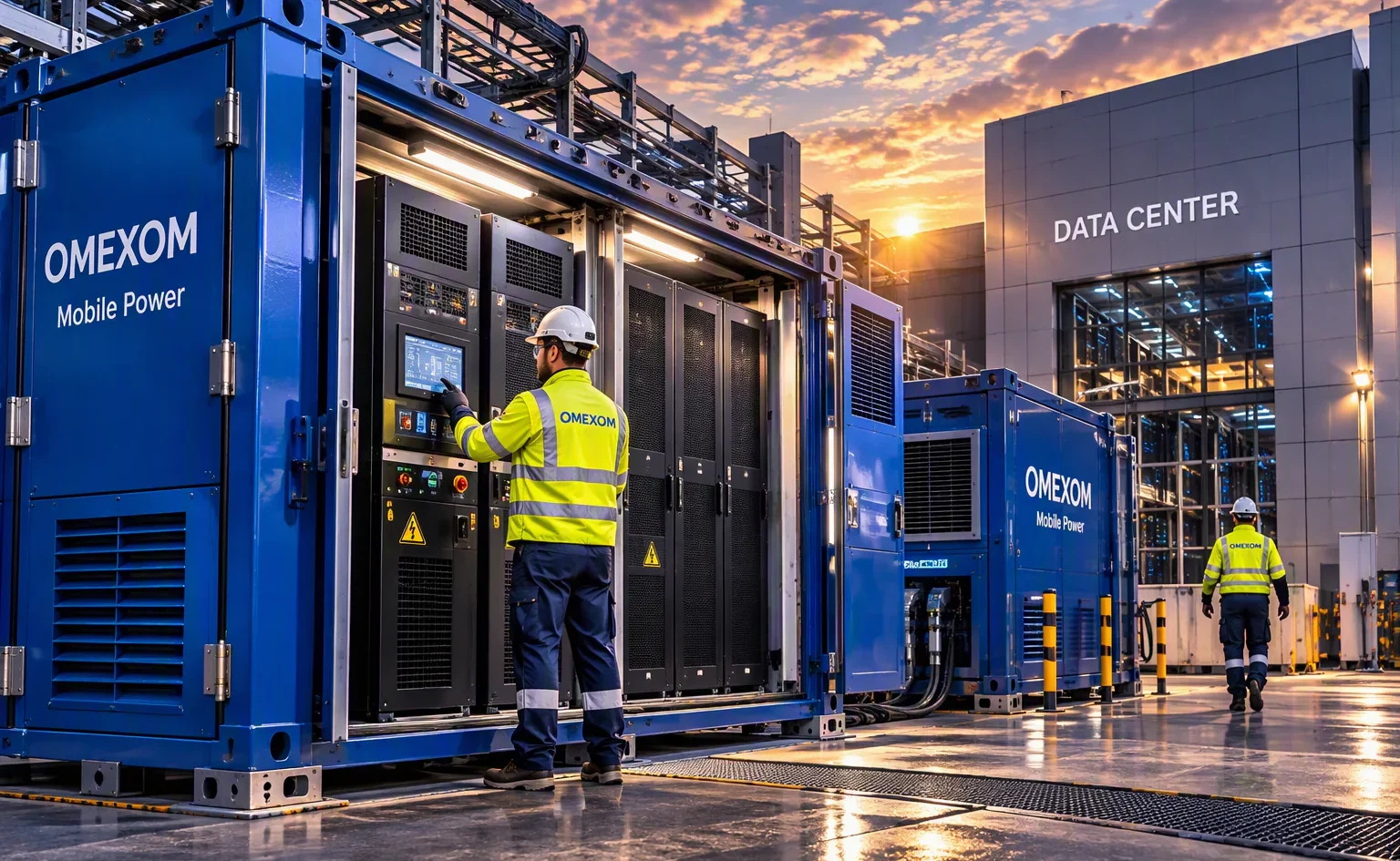 USV Anlage UPS Omexom Mobile Power